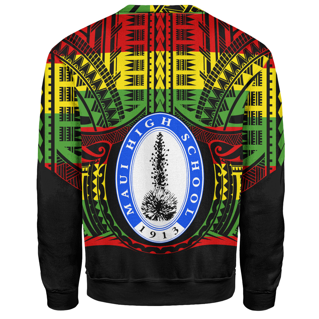 Hawaii Sweatshirt Maui High School Reggae Color Polynesian