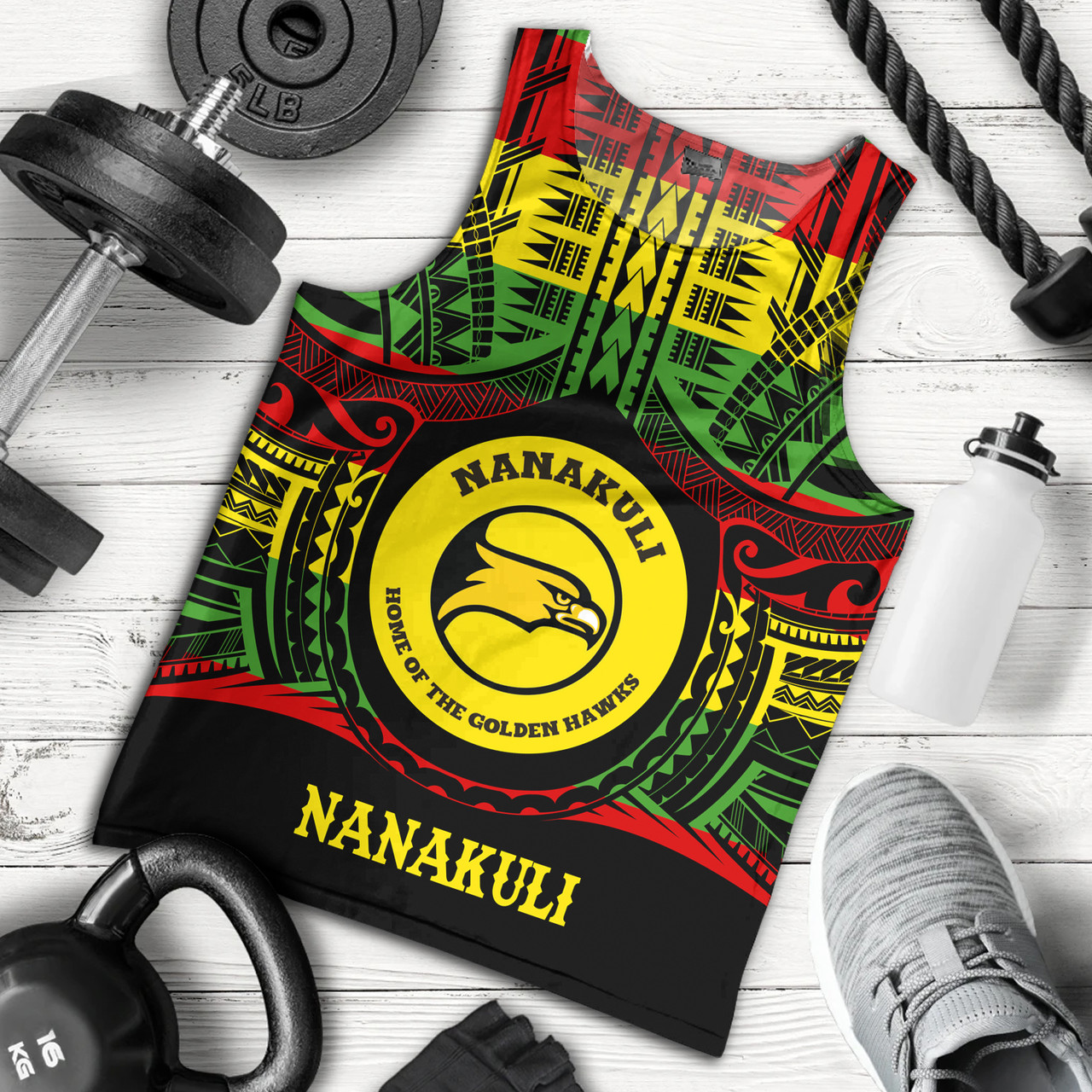 Hawaii Tank Top Nanakuli High and Intermediate School Reggae Color Polynesian