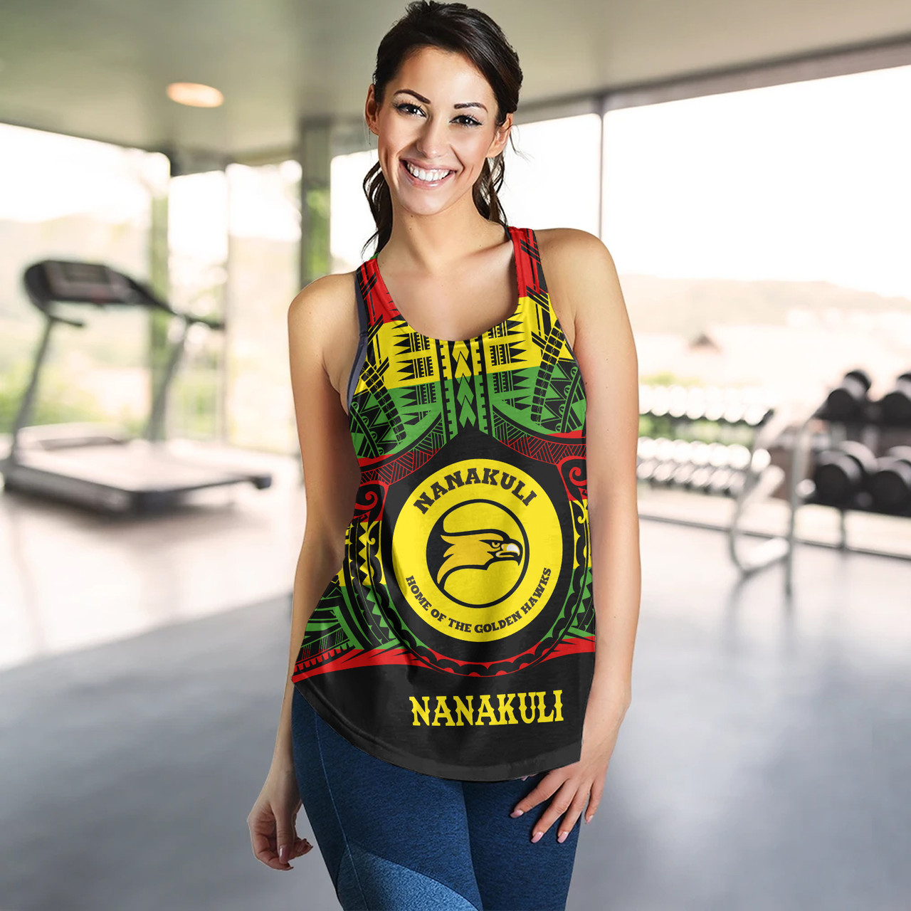 Hawaii Women Tank Nanakuli High and Intermediate School Reggae Color Polynesian