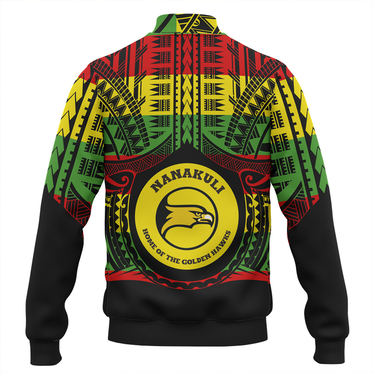 Hawaii Baseball Jacket Nanakuli High and Intermediate School Reggae Color Polynesian