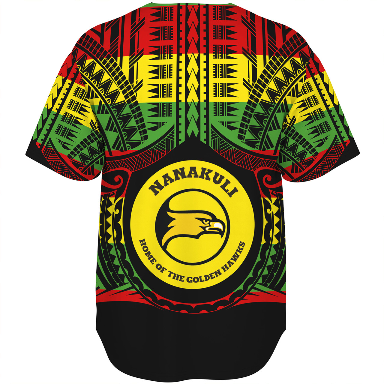 Hawaii Baseball Shirt Nanakuli High and Intermediate School Reggae Color Polynesian