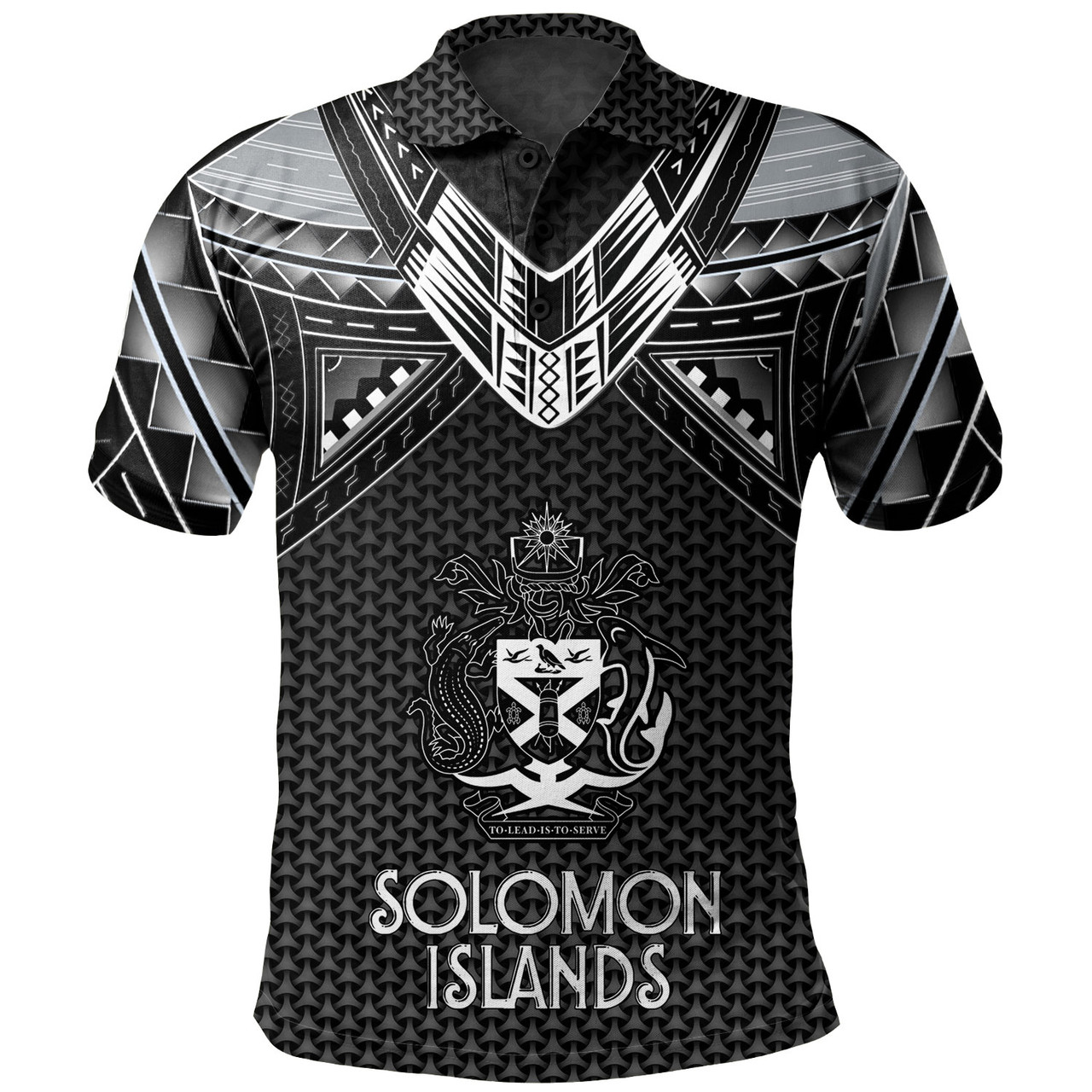 Solomon Islands Custom Personalised Polo Shirt Polynesian Tribal Tattoo