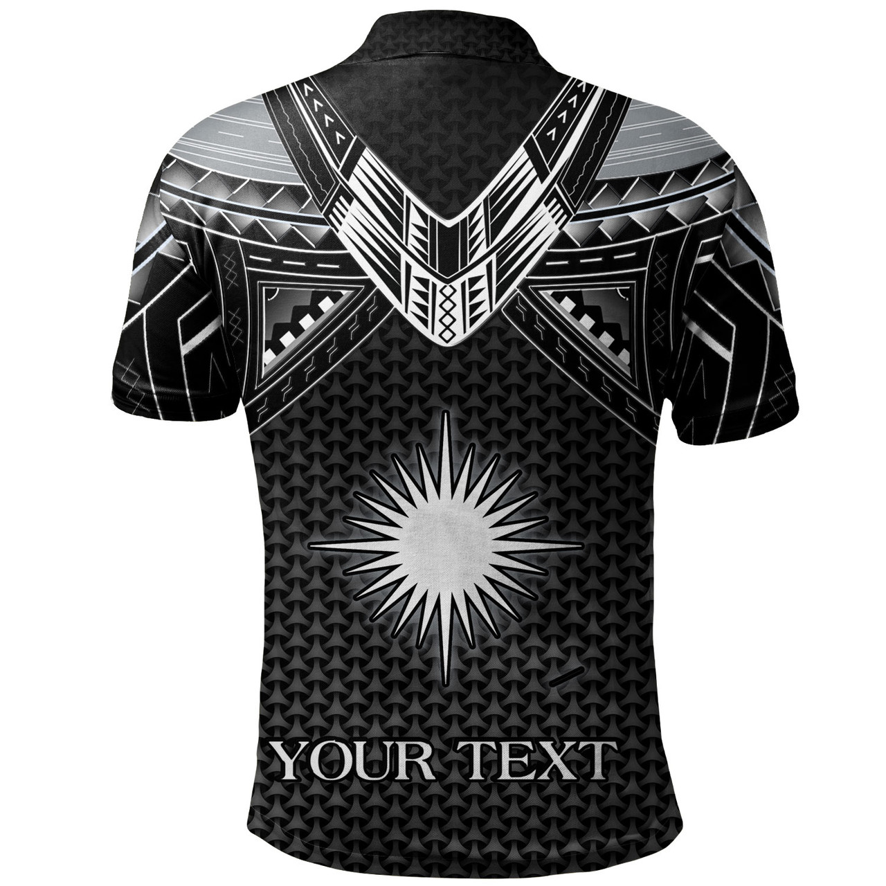 Marshall Islands Custom Personalised Polo Shirt Polynesian Tribal Tattoo