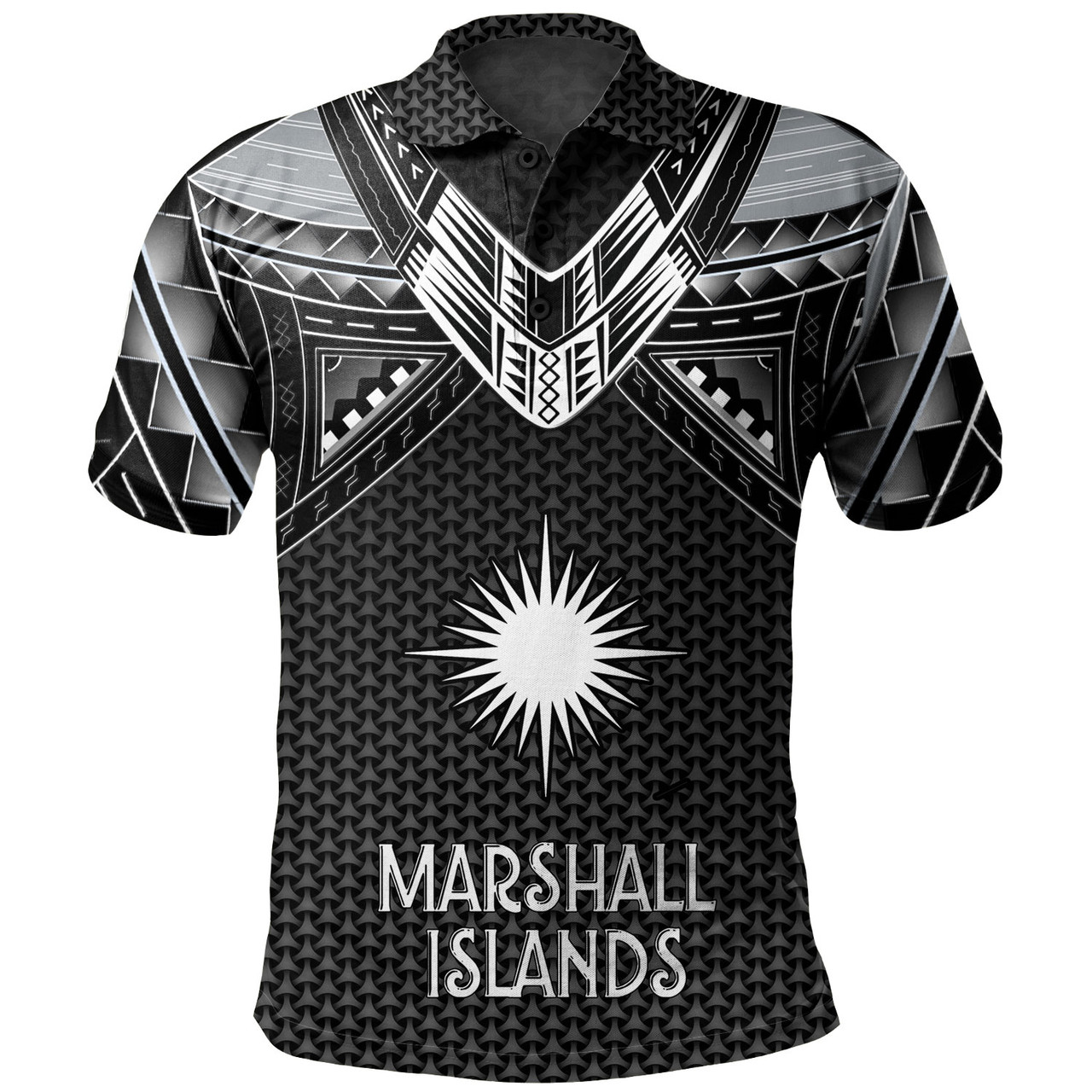 Marshall Islands Custom Personalised Polo Shirt Polynesian Tribal Tattoo