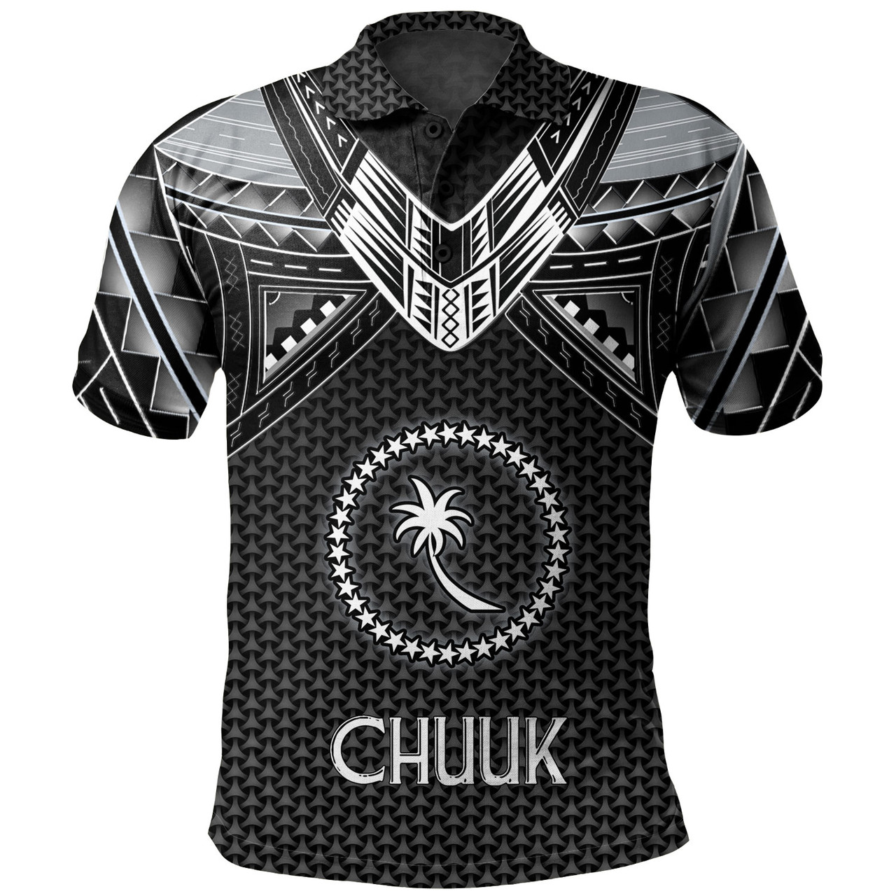 Chuuk State Custom Personalised Polo Shirt Polynesian Tribal Tattoo