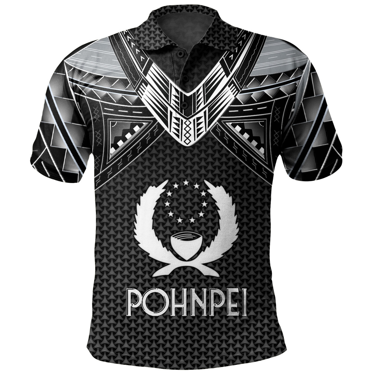 Pohnpei State Custom Personalised  Polo Shirt Polynesian Tribal Tattoo