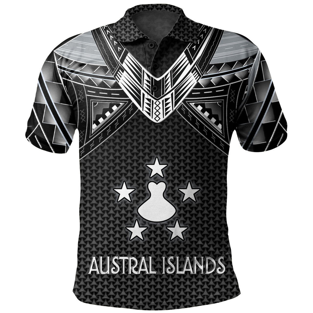 Austral Islands Custom Personalised Polo Shirt Polynesian Tribal Tattoo