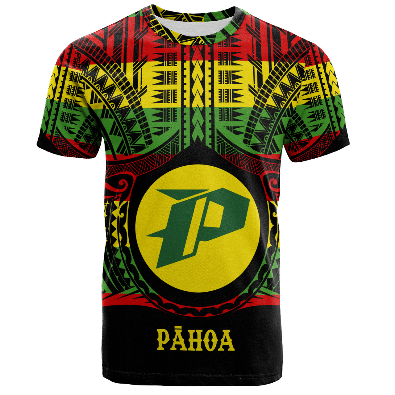 Hawaii T-Shirt Pāhoa High & Intermediate Shool Reggae Color Polynesian