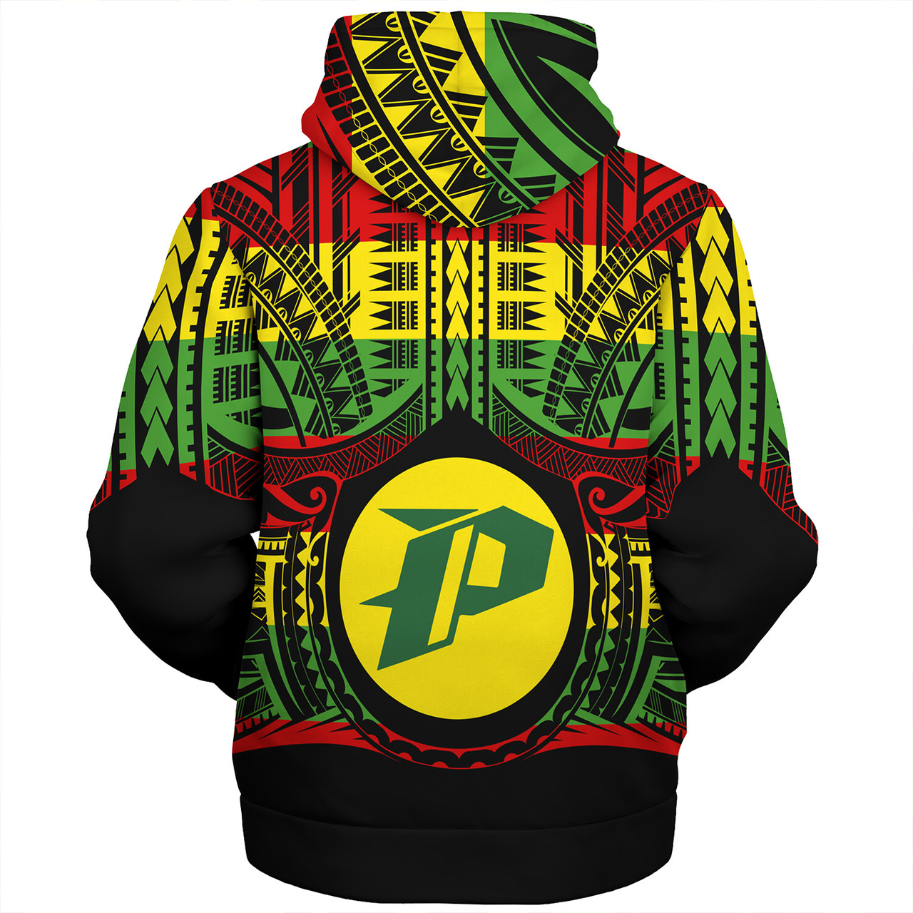 Hawaii Sherpa Hoodie Pāhoa High & Intermediate Shool Reggae Color Polynesian