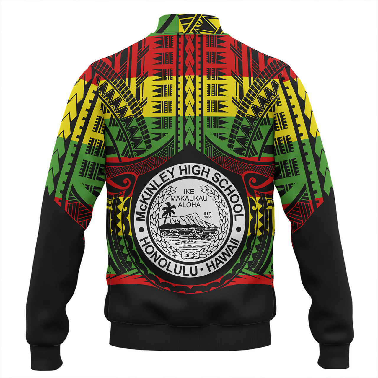 Hawaii Baseball Jacket President William McKinley High School Reggae Color Polynesian