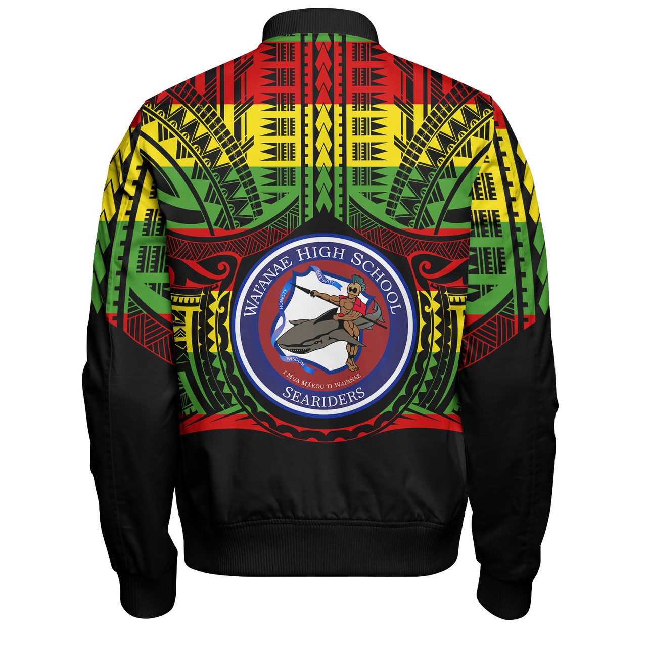 Hawaii Baseball Jacket Waianae High School Reggae Color Polynesian