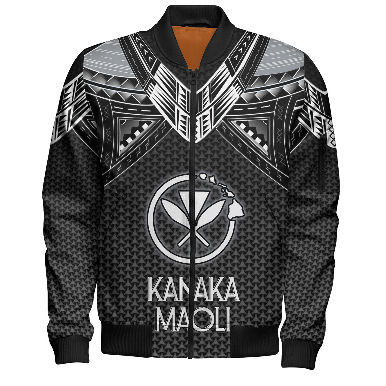 Hawaii Kanaka Maoli Custom Personalised Bomber Jacket Polynesian Tribal Tattoo