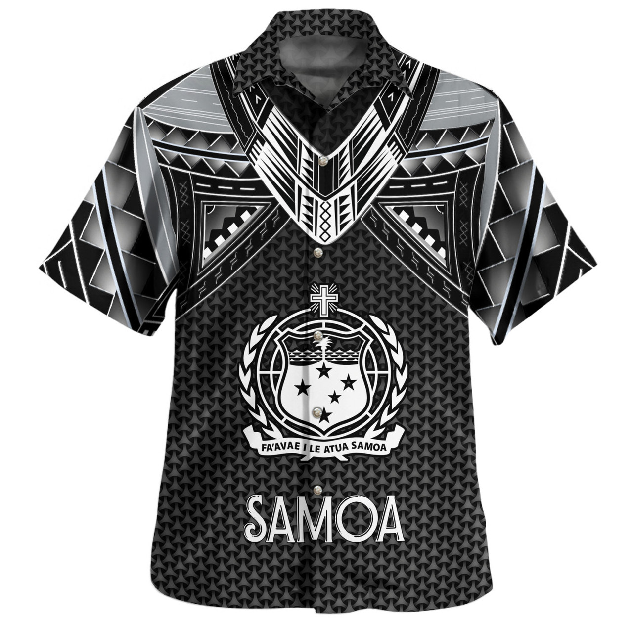 Samoa Custom Personalised Hawaiian Shirt Polynesian Tribal Tattoo