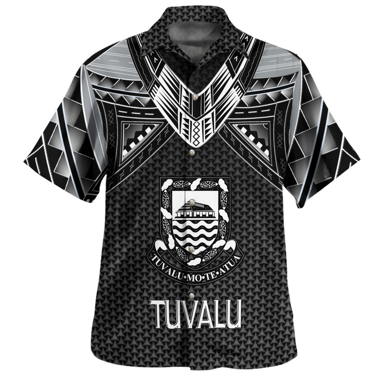 Tuvalu Custom Personalised Hawaiian Shirt Polynesian Tribal Tattoo