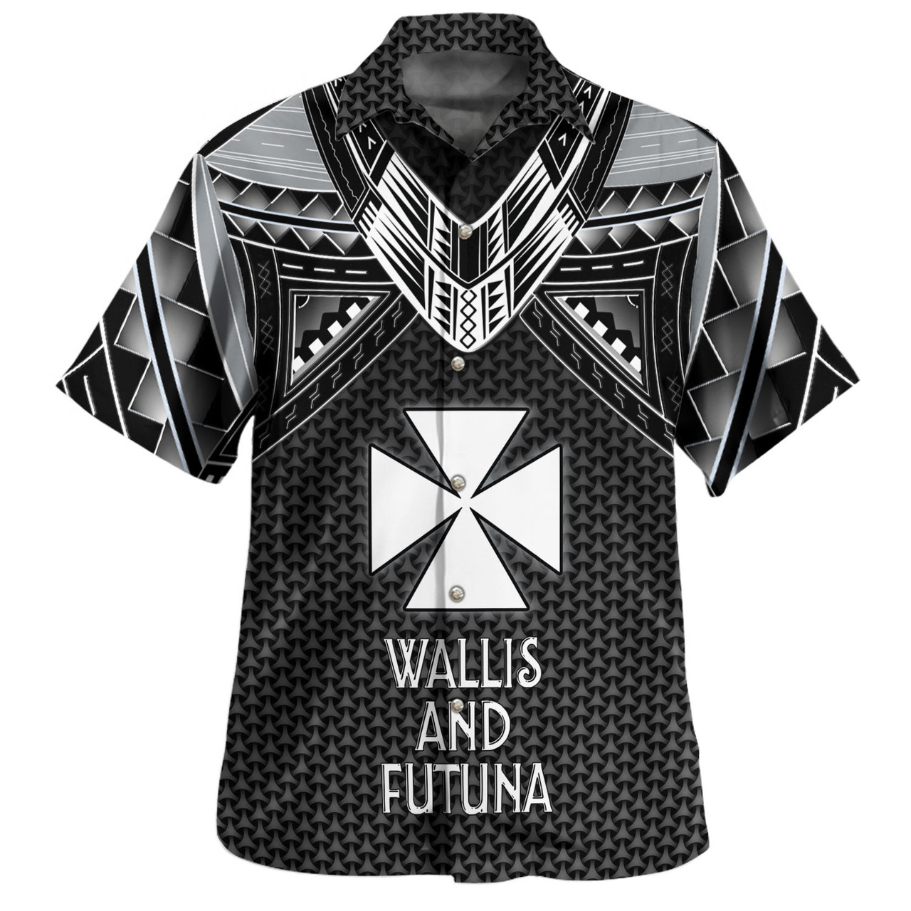 Wallis And Futuna Custom Personalised Hawaiian Shirt Polynesian Tribal Tattoo