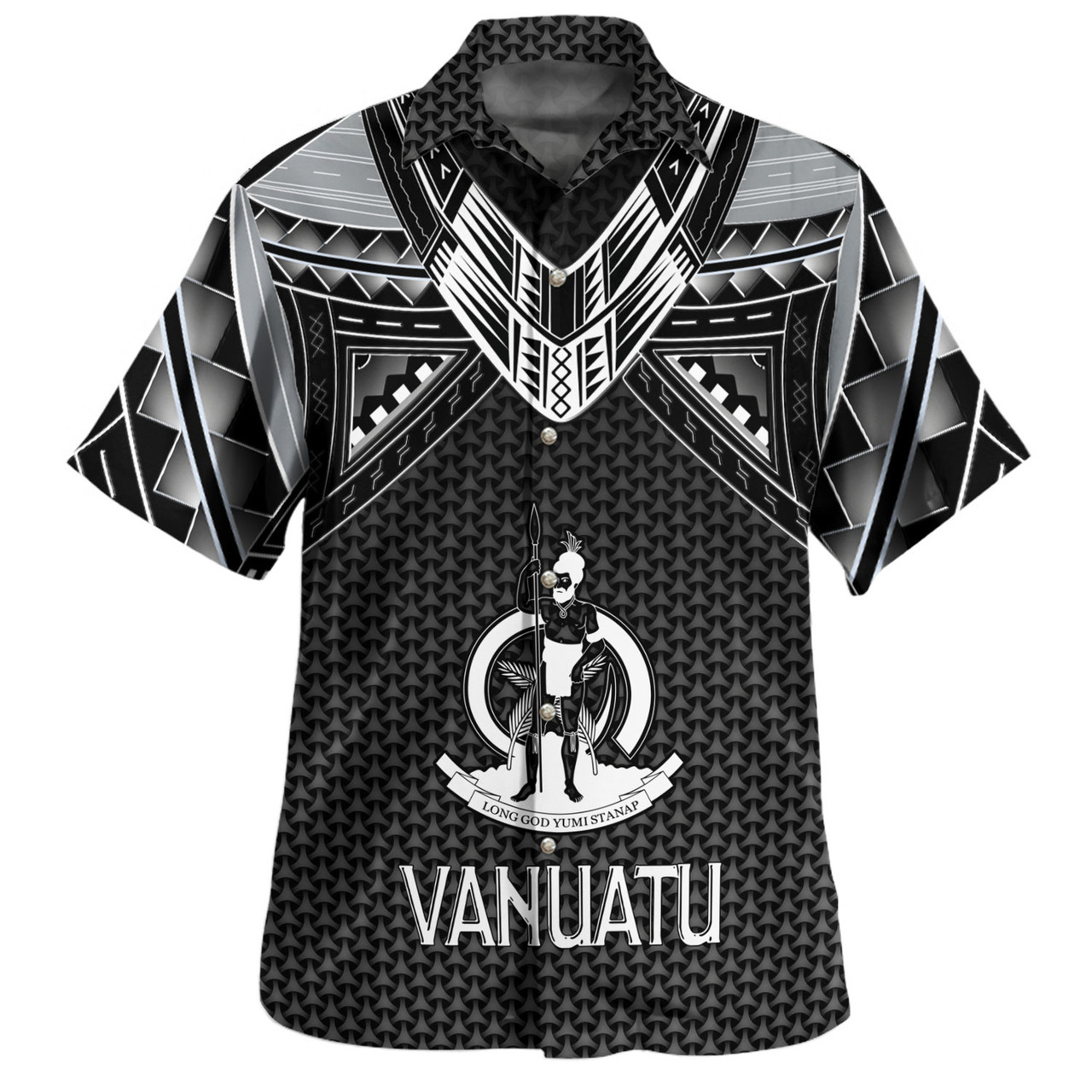 Vanuatu Custom Personalised Hawaiian Shirt Polynesian Tribal Tattoo