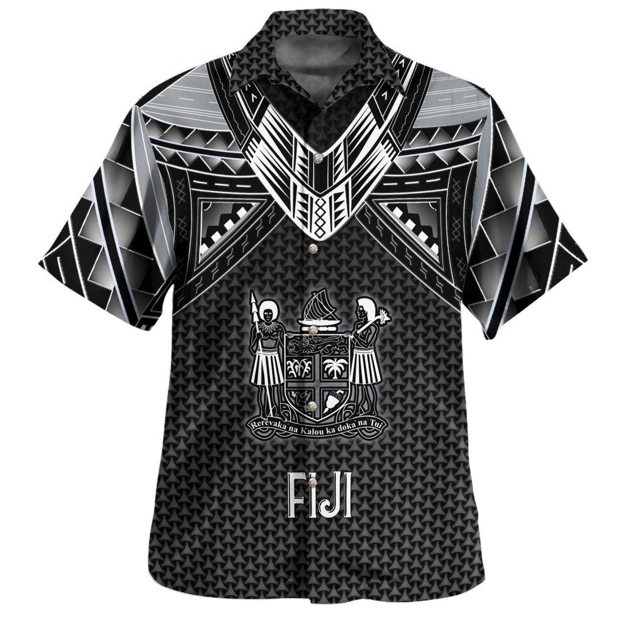 Fiji Custom Personalised Hawaiian Shirt Polynesian Tribal Tattoo