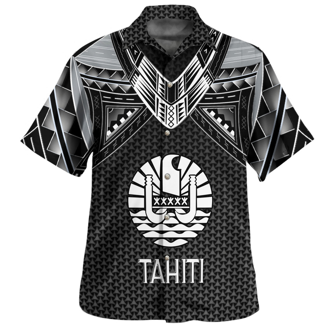 Tahiti Custom Personalised Hawaiian Shirt Polynesian Tribal Tattoo