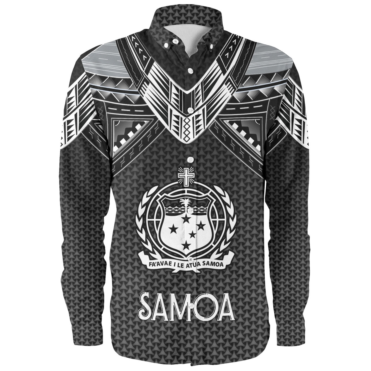 Samoa Custom Personalised Long Sleeve Shirt Polynesian Tribal Tattoo