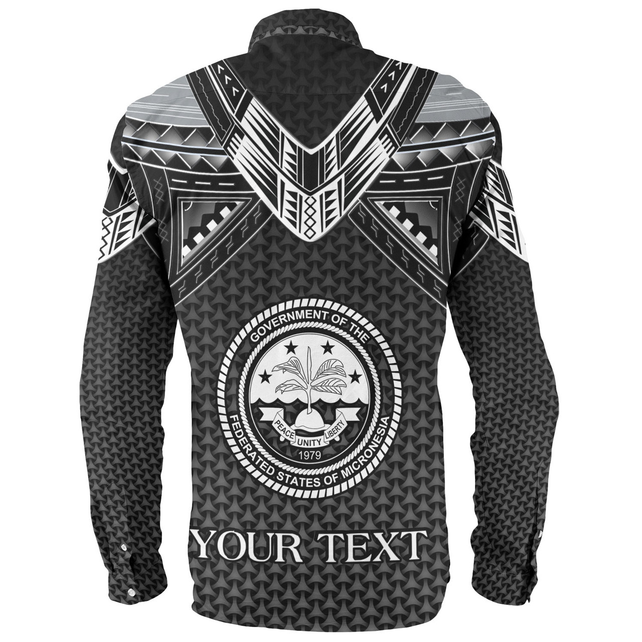 Federated States Of Micronesia Custom Personalised Long Sleeve Shirt Polynesian Tribal Tattoo