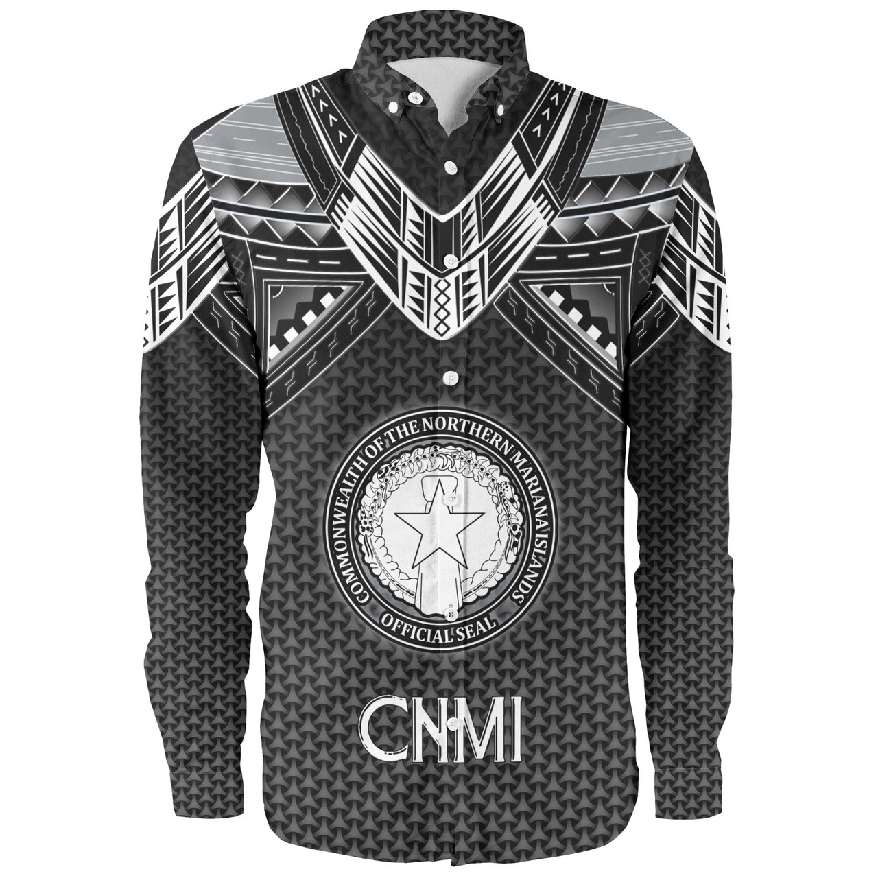 Northern Mariana Islands Custom Personalised Long Sleeve Shirt Polynesian Tribal Tattoo