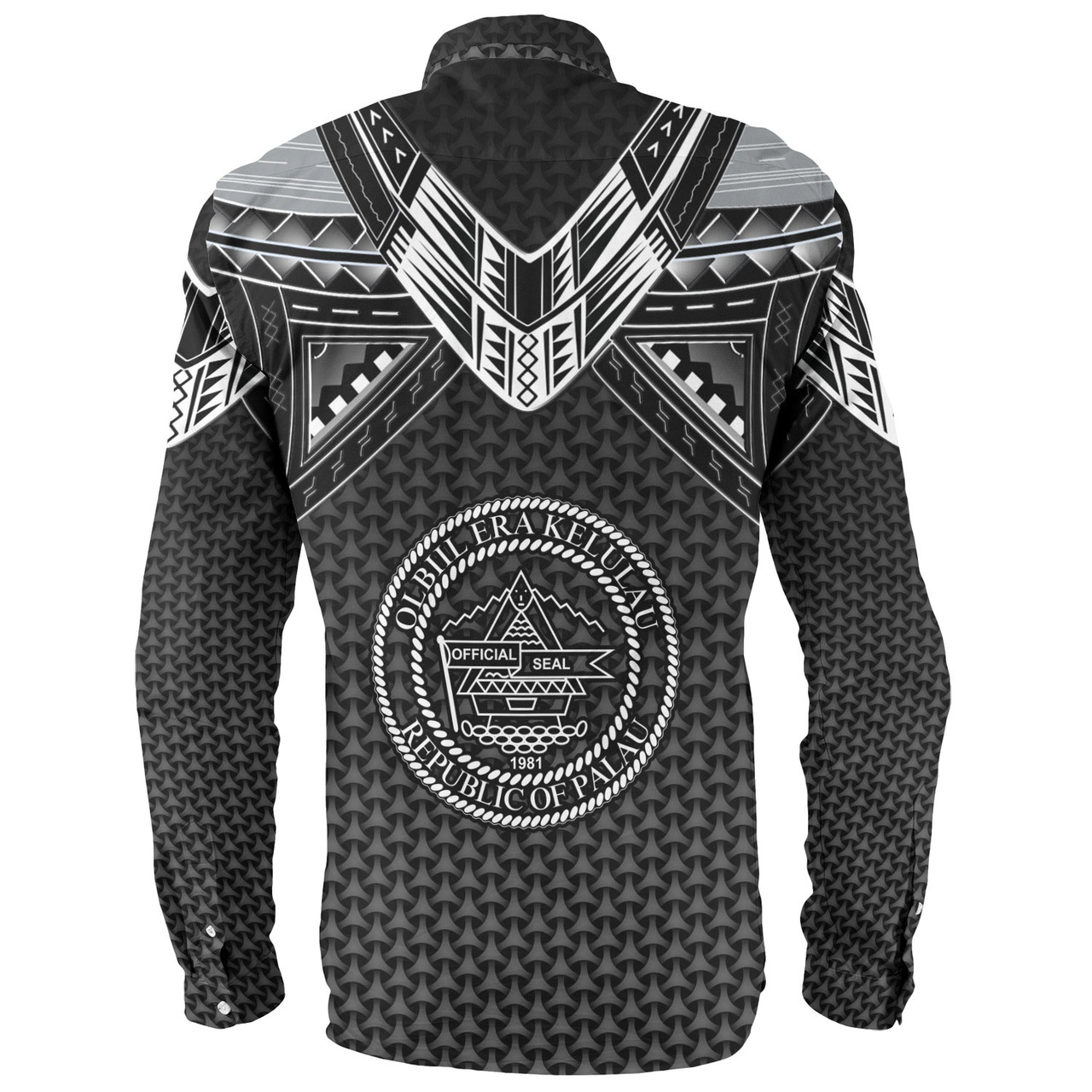 Palau Custom Personalised Long Sleeve Shirt Polynesian Tribal Tattoo