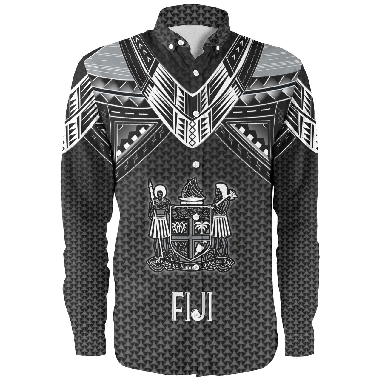 Fiji Custom Personalised Long Sleeve Shirt Polynesian Tribal Tattoo