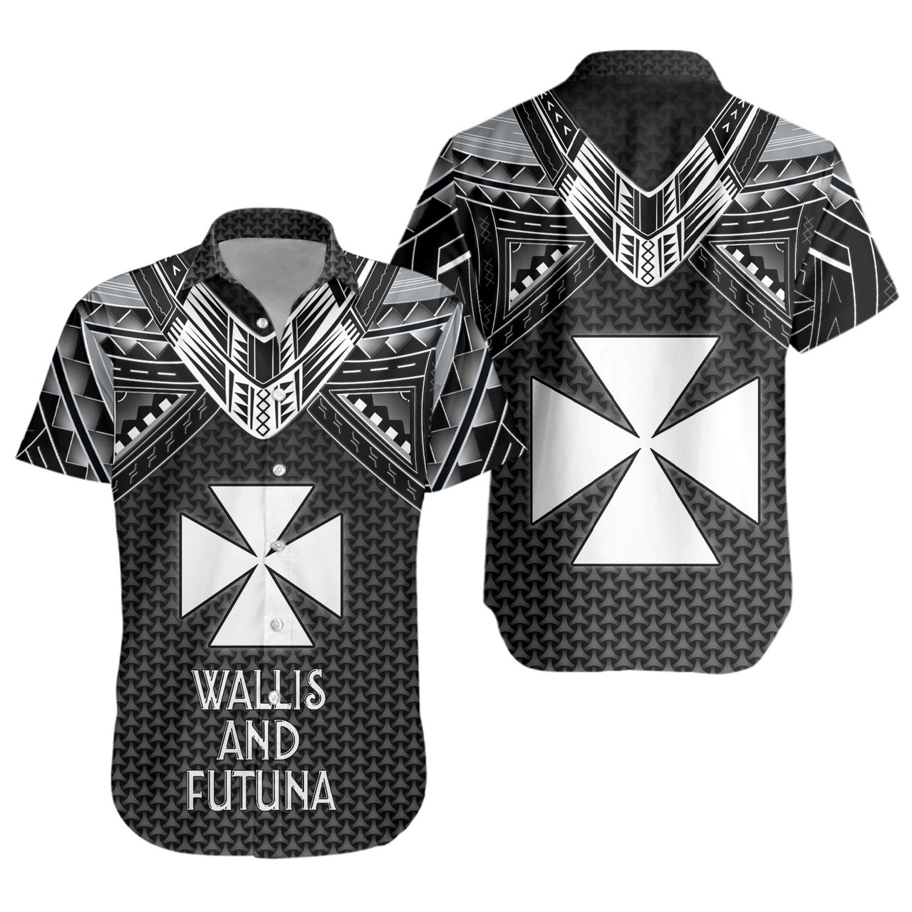 Wallis And Futuna Custom Personalised Short Sleeve Shirt Polynesian Tribal Tattoo