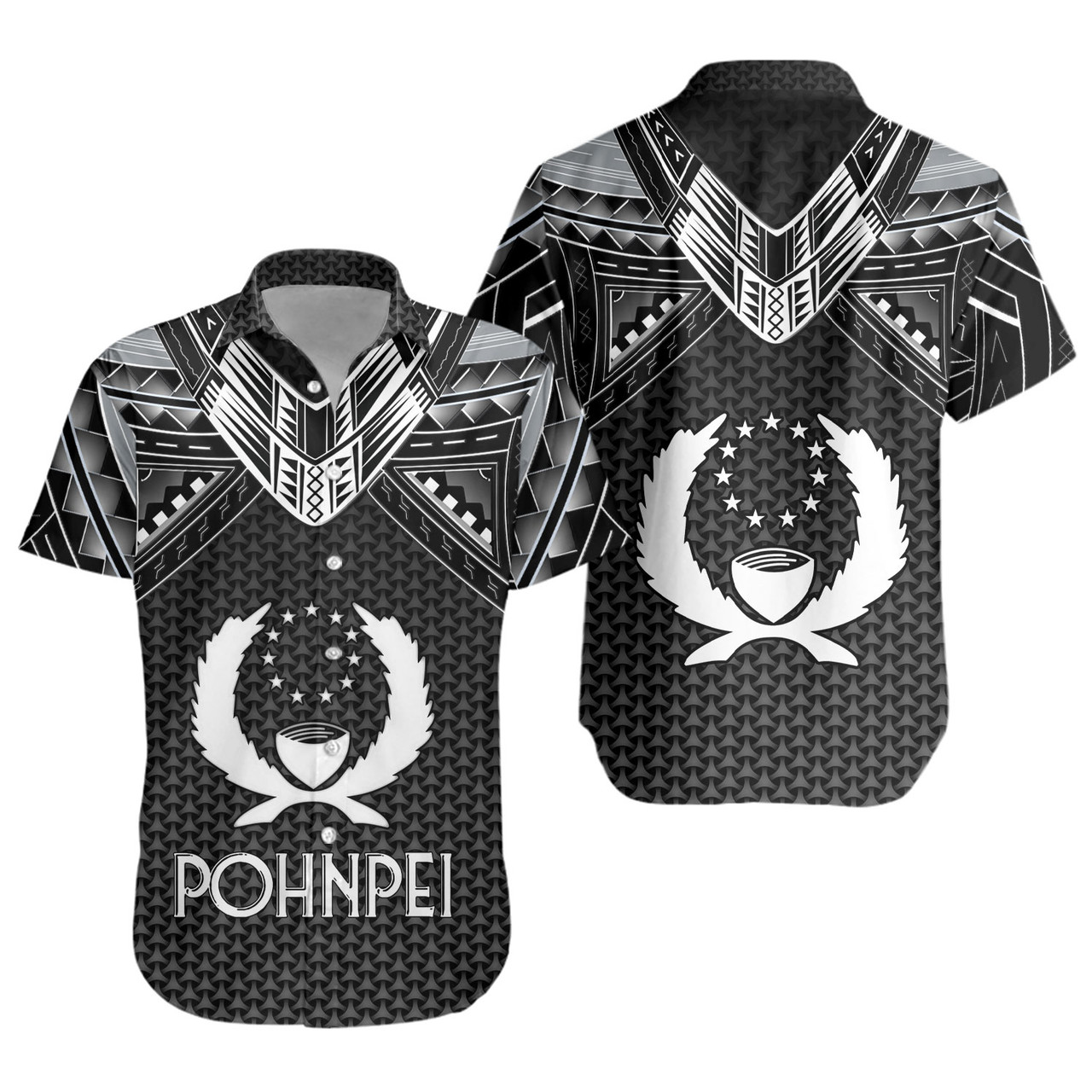 Pohnpei State Custom Personalised Short Sleeve Shirt Polynesian Tribal Tattoo