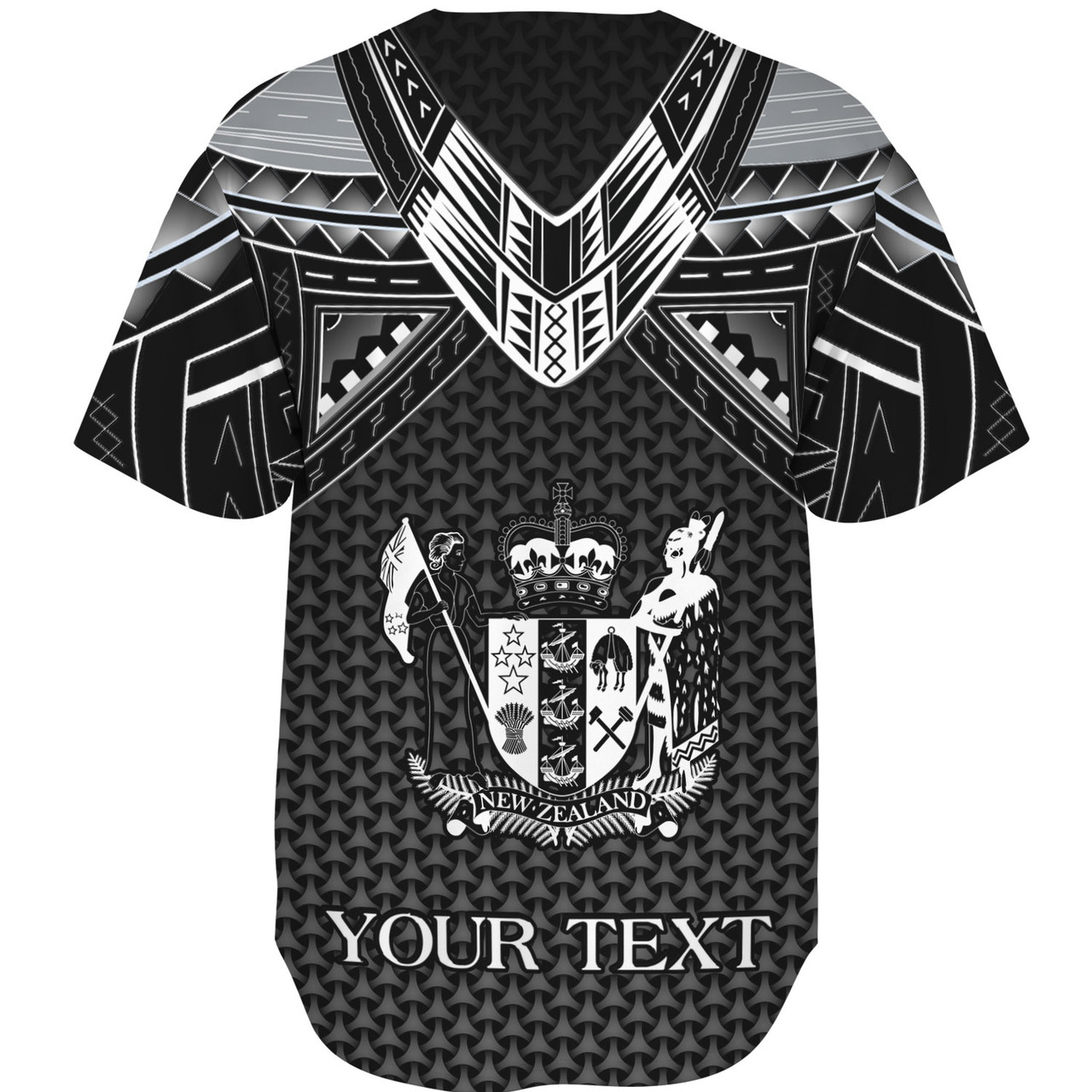 New Zealand Custom Personalised Baseball Shirt Polynesian Tribal Tattoo