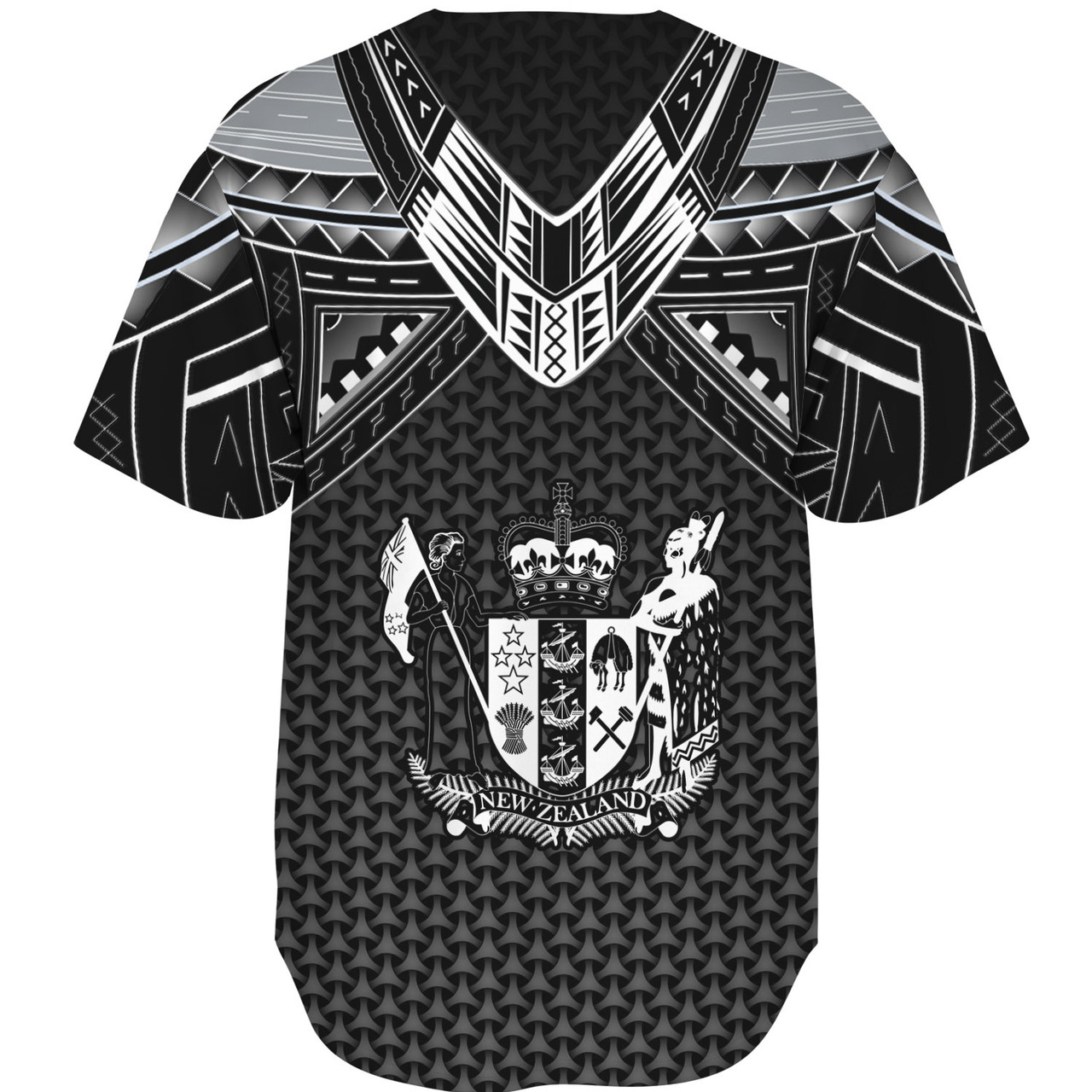 New Zealand Custom Personalised Baseball Shirt Polynesian Tribal Tattoo