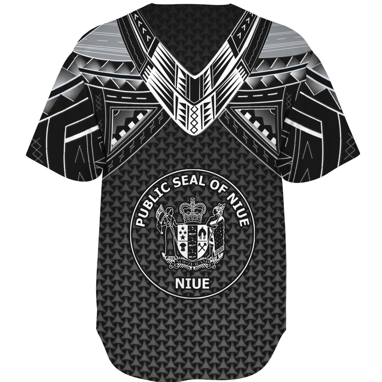 Niue Custom Personalised Baseball Shirt Polynesian Tribal Tattoo