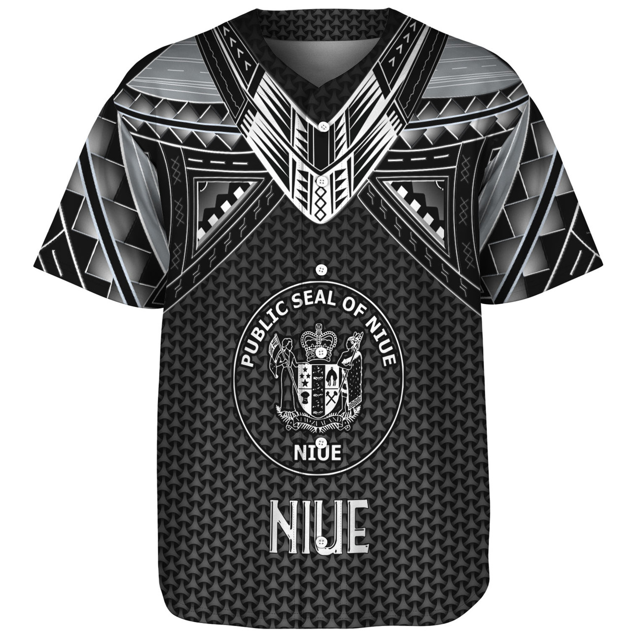 Niue Custom Personalised Baseball Shirt Polynesian Tribal Tattoo