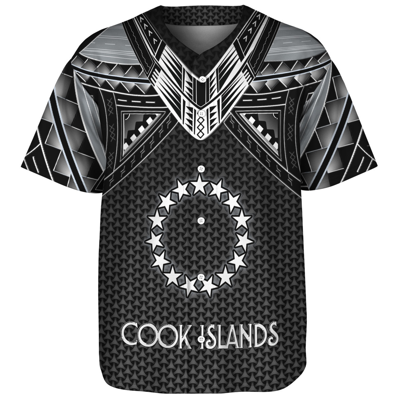 Cook Islands Custom Personalised Baseball Shirt Polynesian Tribal Tattoo