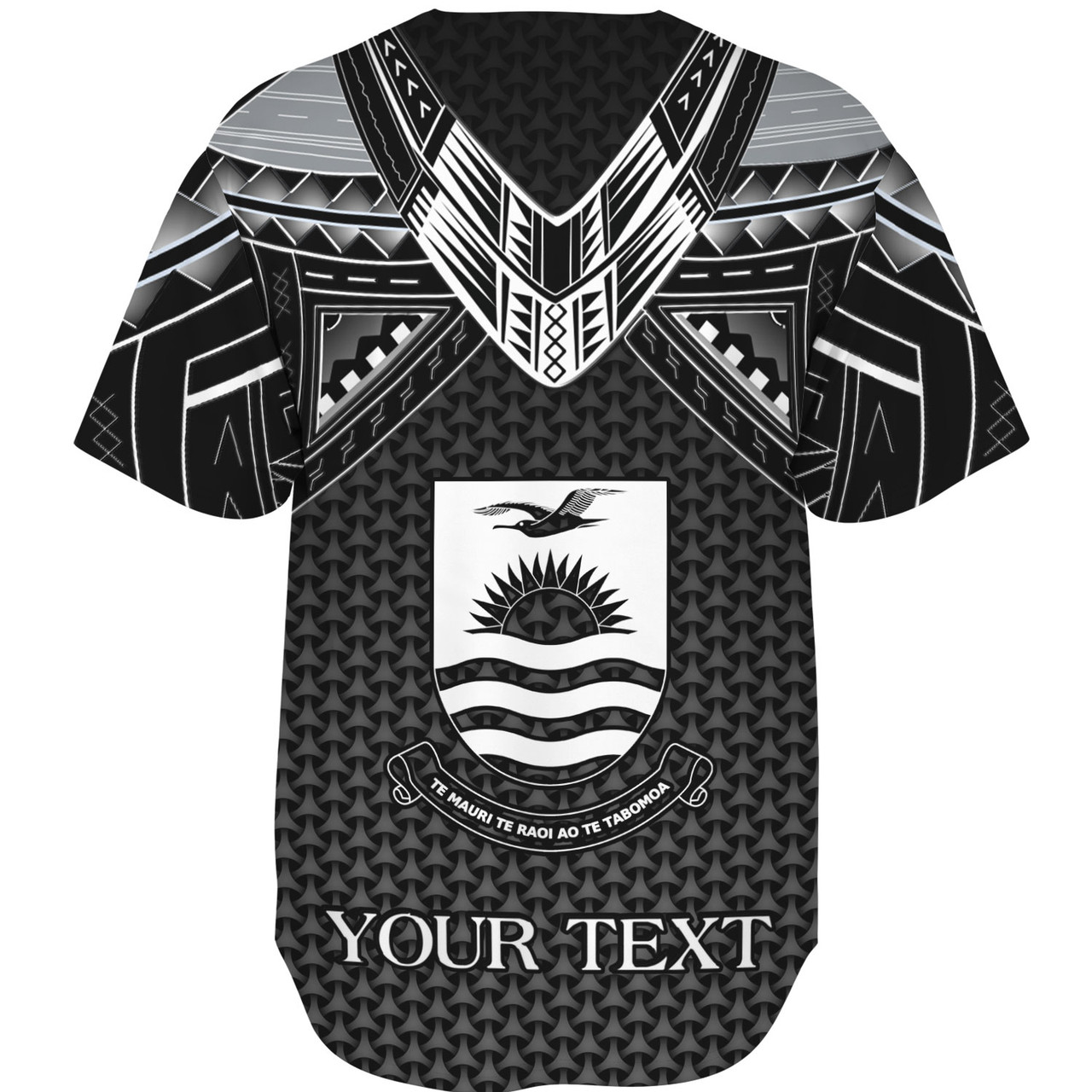 Kiribati Custom Personalised Baseball Shirt Polynesian Tribal Tattoo