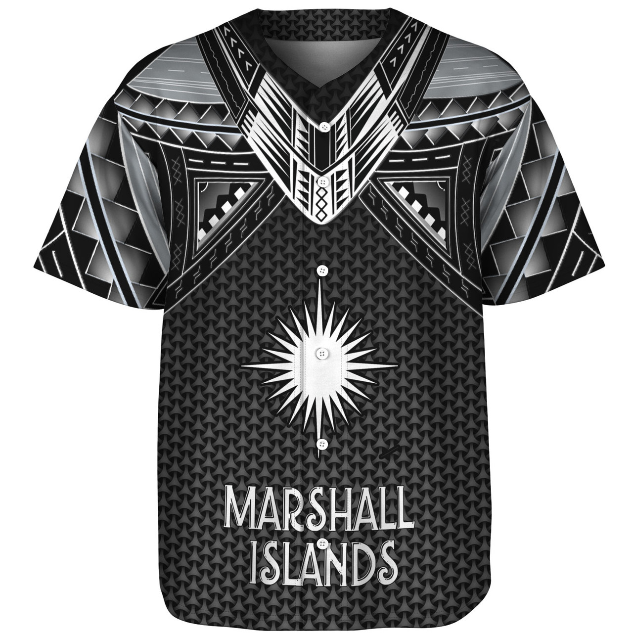 Marshall Islands Custom Personalised Baseball Shirt Polynesian Tribal Tattoo