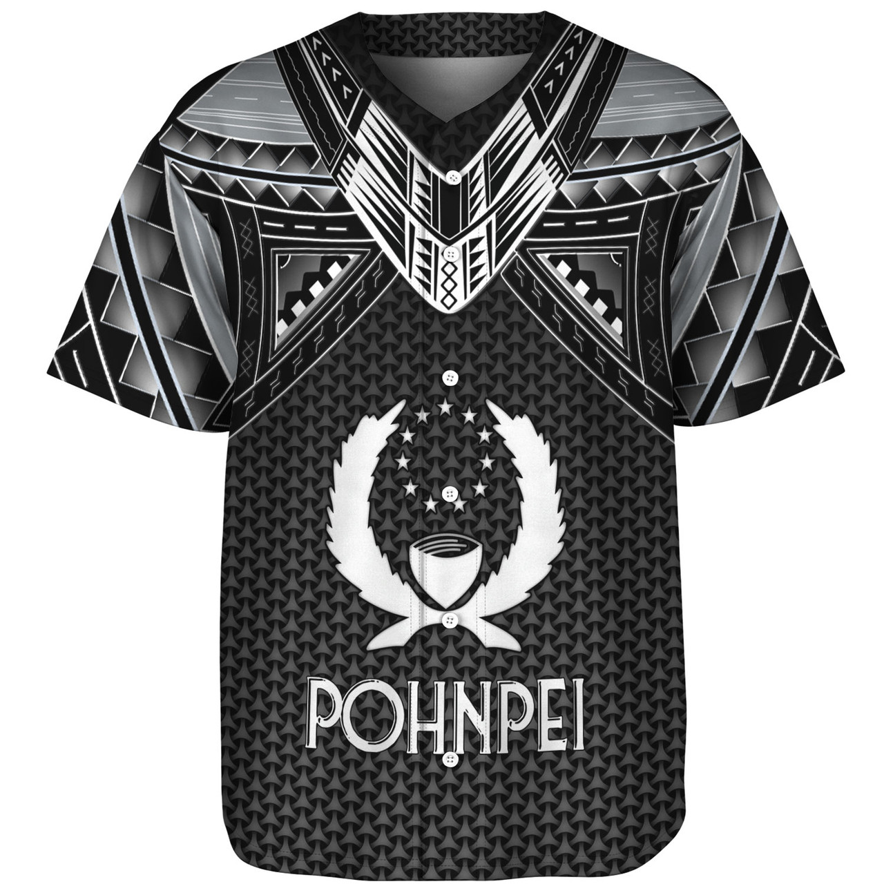 Pohnpei State Custom Personalised Baseball Shirt Polynesian Tribal Tattoo