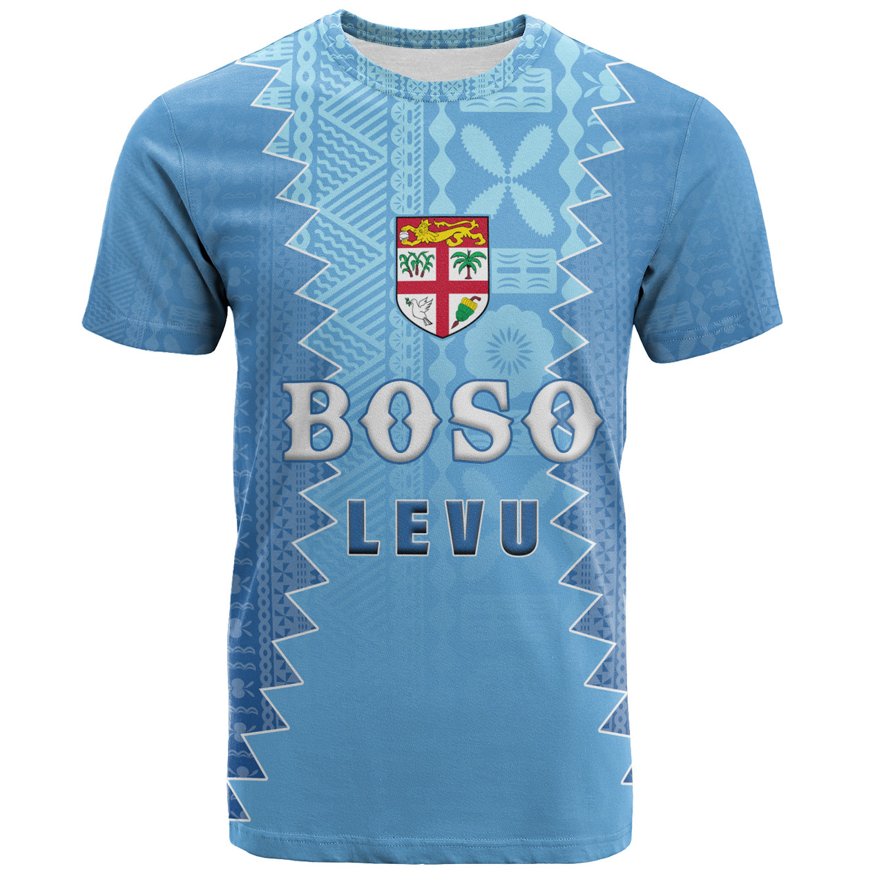 Fiji T-Shirt Boso Levu With Fijian War Club Polynesian