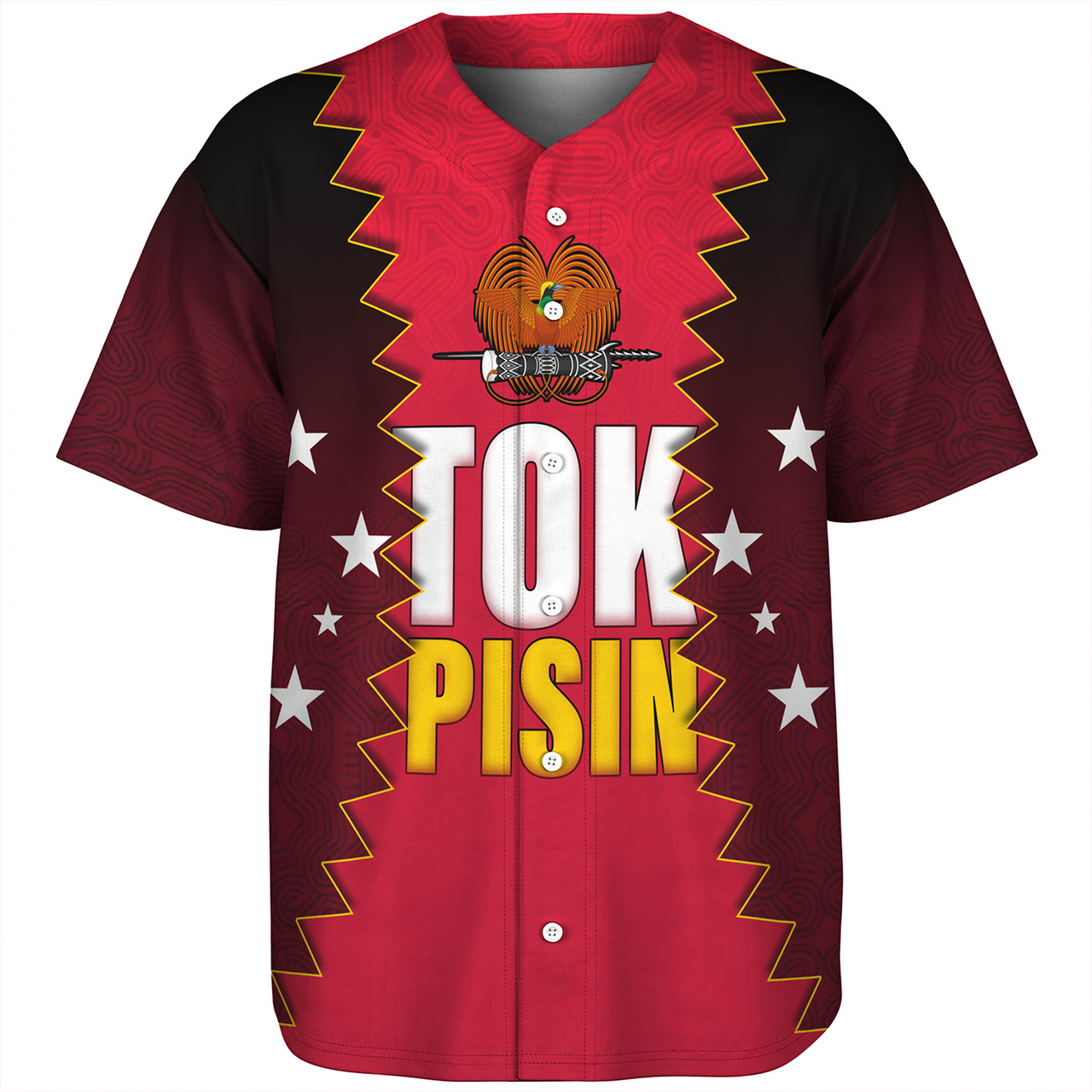 Papua New Guinea Baseball Shirt PNG Tokpisin Languge Polynesian