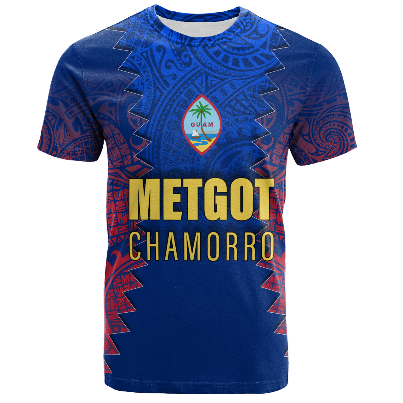 Guam T-Shirt Metgot Chamorro Latte Stone Guam Polynesian