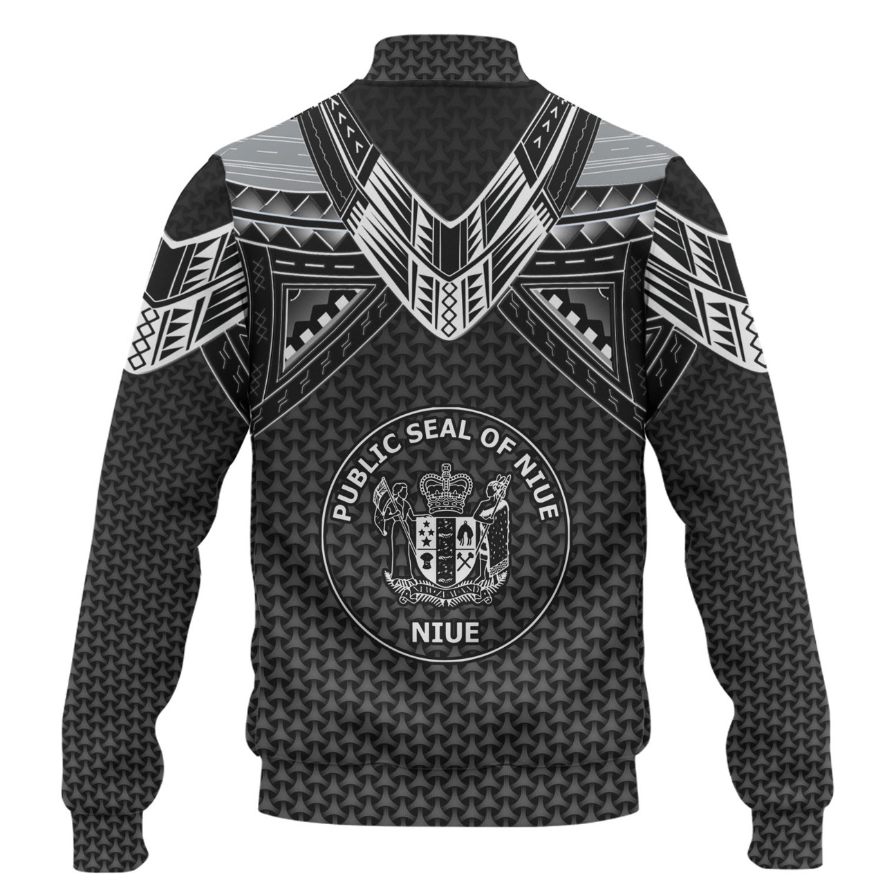 Niue Custom Personalised Baseball Jacket Polynesian Tribal Tattoo