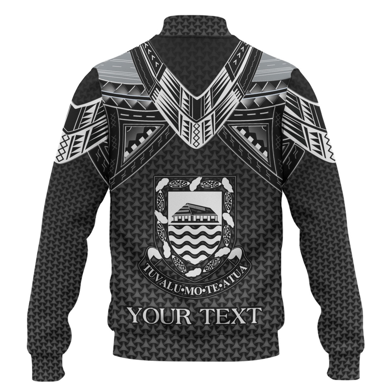 Tuvalu Custom Personalised Baseball Jacket Polynesian Tribal Tattoo