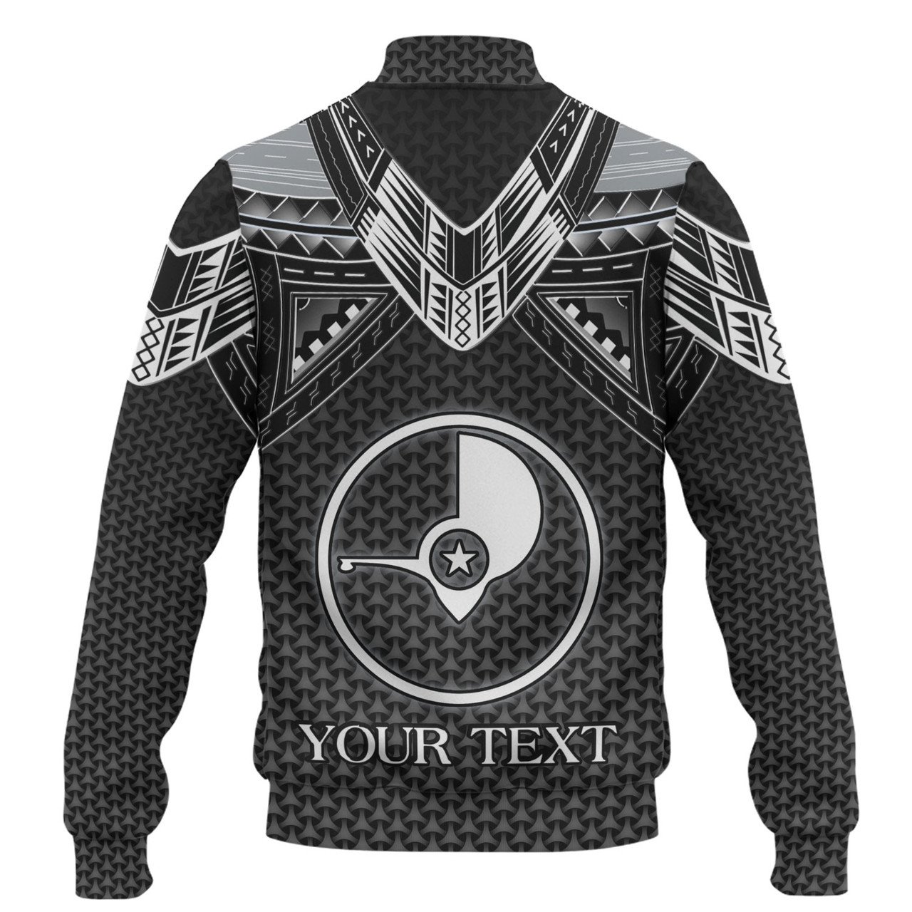 Yap State Custom Personalised Baseball Jacket Polynesian Tribal Tattoo