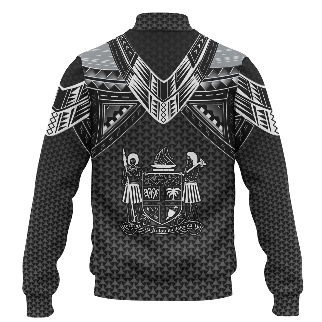 Fiji Custom Personalised Baseball Jacket Polynesian Tribal Tattoo