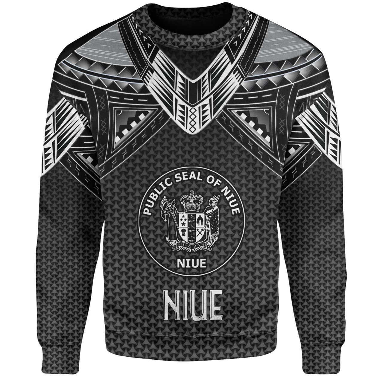 Niue Custom Personalised Sweatshirt Polynesian Tribal Tattoo