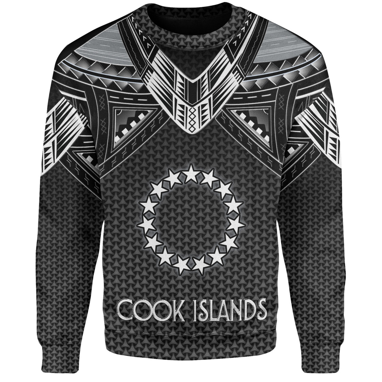 Cook Islands Custom Personalised Sweatshirt Polynesian Tribal Tattoo