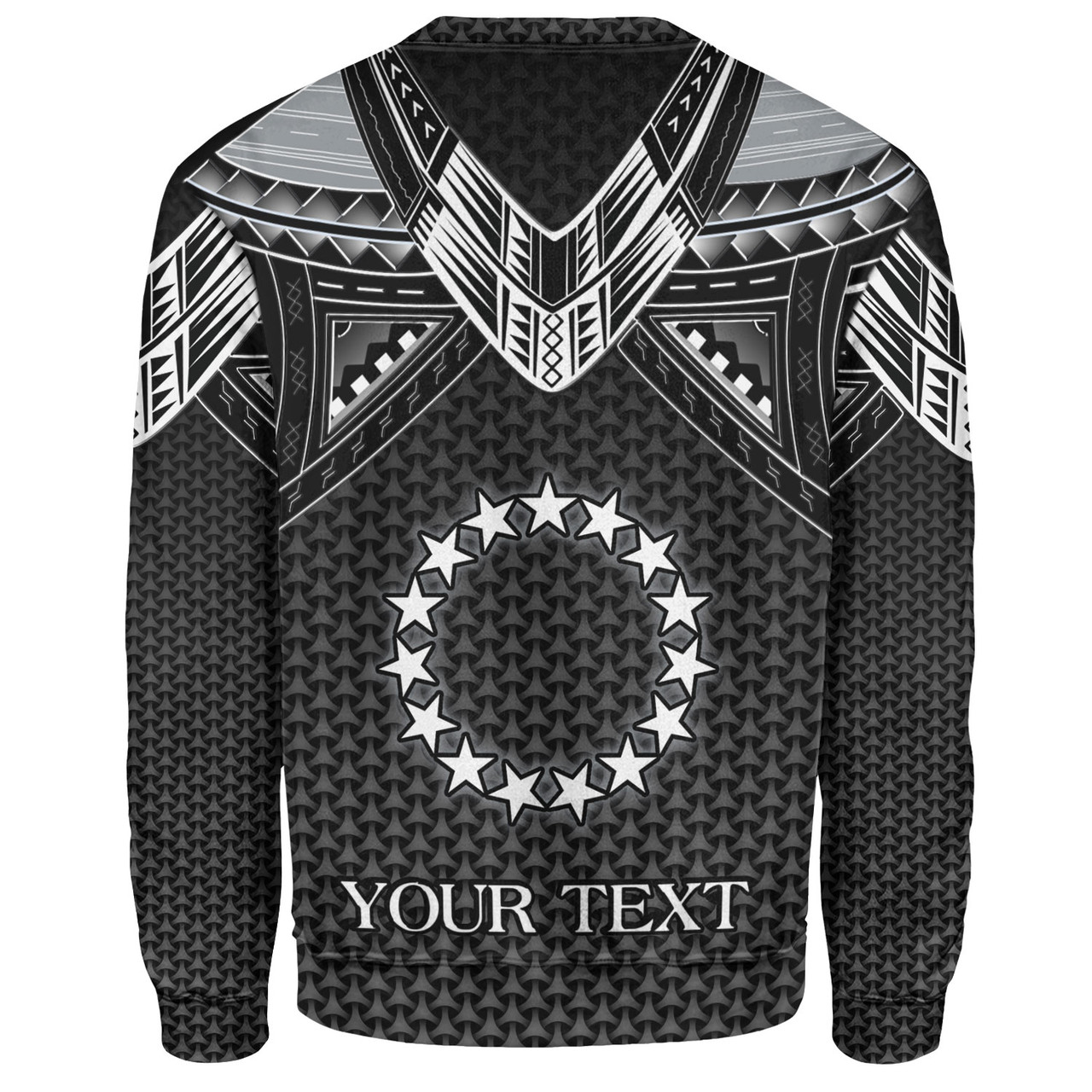 Cook Islands Custom Personalised Sweatshirt Polynesian Tribal Tattoo