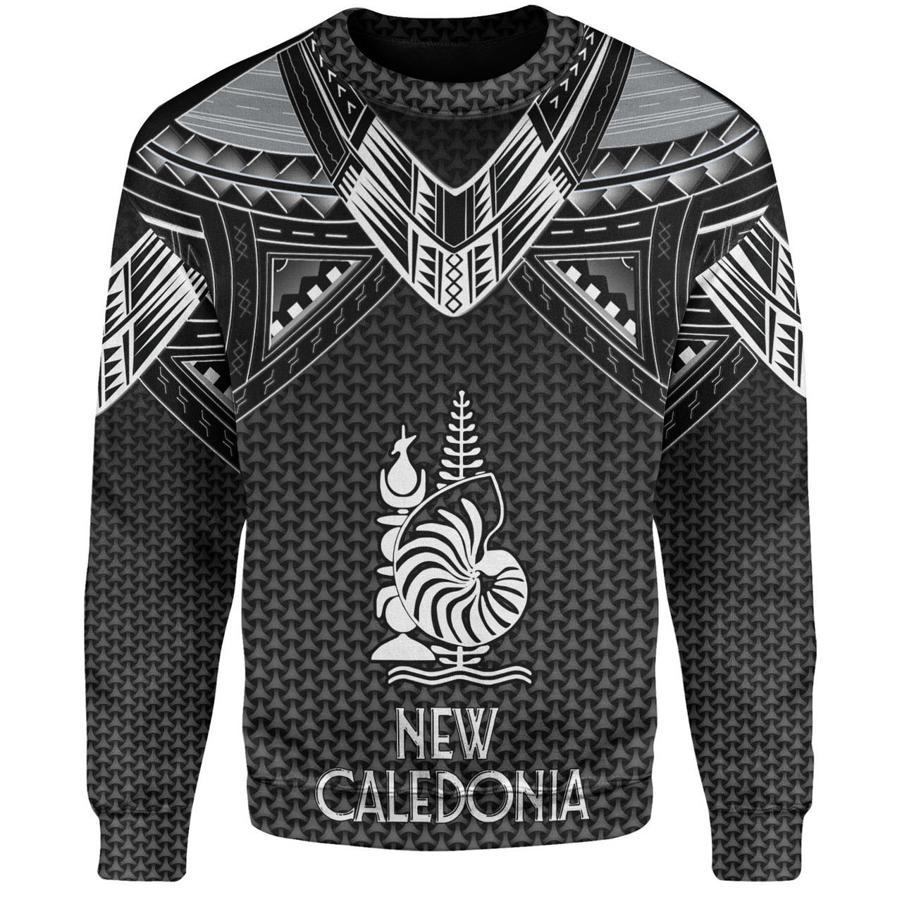 New Caledonia Custom Personalised Sweatshirt Polynesian Tribal Tattoo