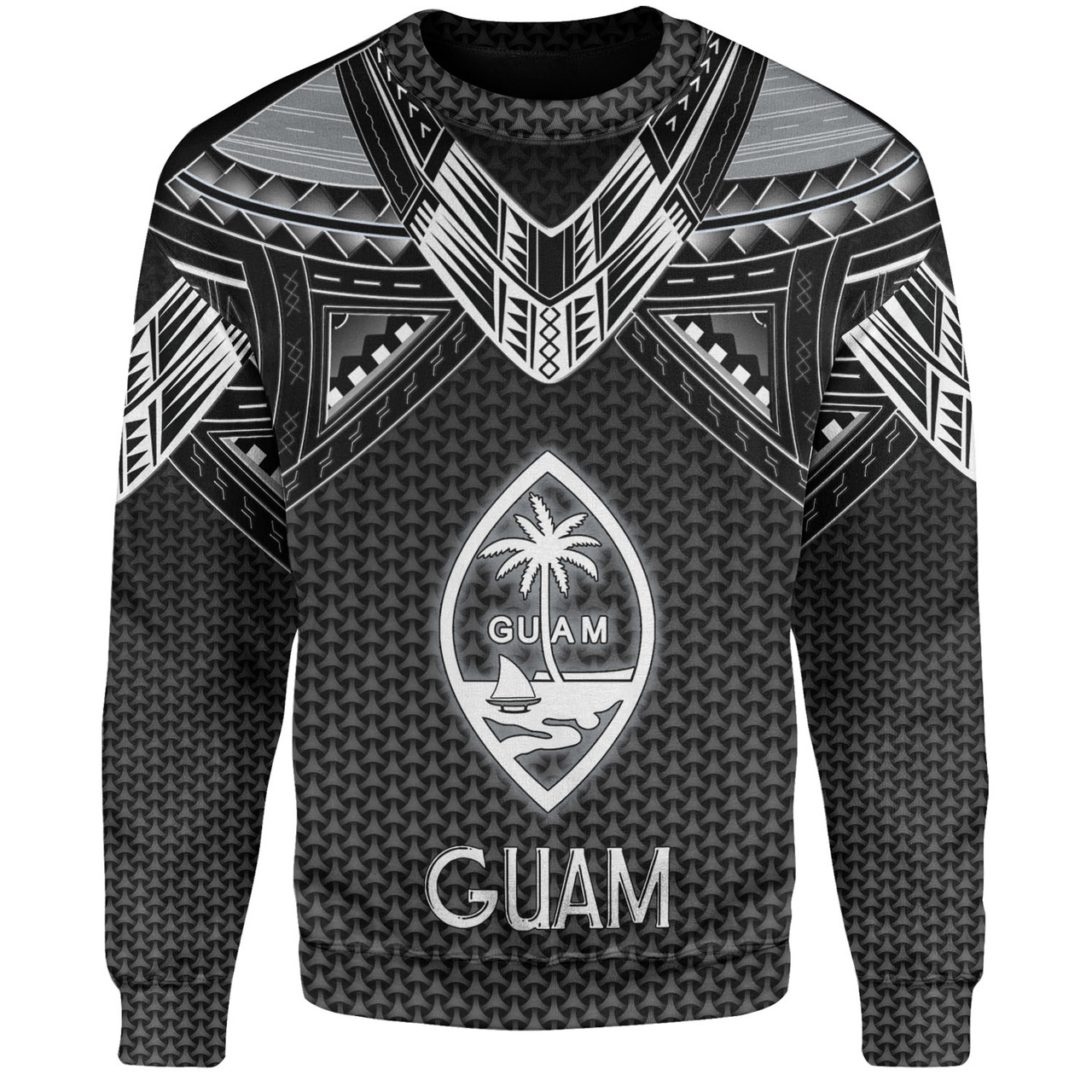 Guam Custom Personalised Sweatshirt Polynesian Tribal Tattoo