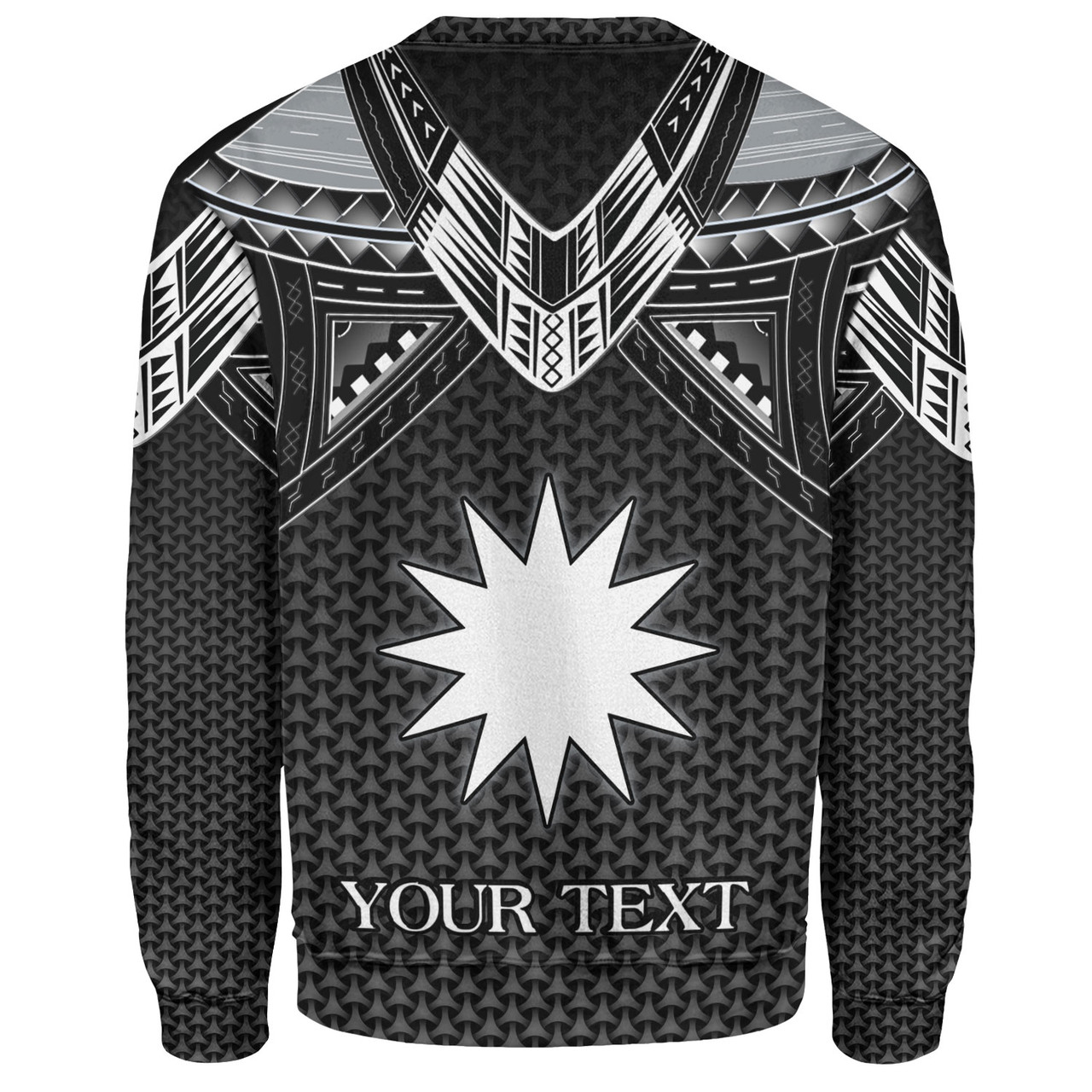 Nauru Custom Personalised Sweatshirt Polynesian Tribal Tattoo